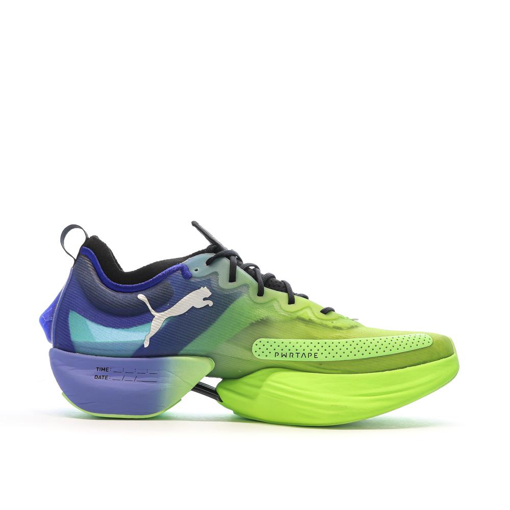 Chaussures de running Vertes/Bleu Homme Puma Fast vue 2