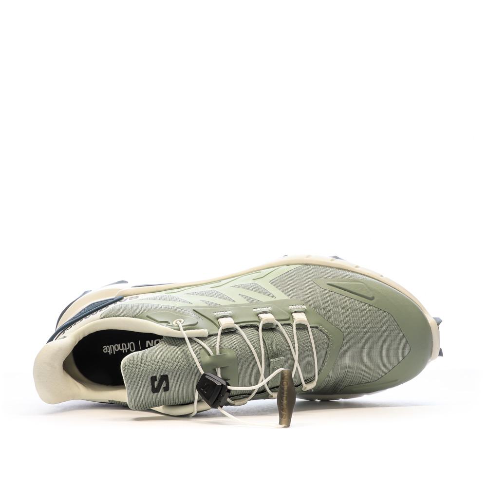 Chaussures de trail Vertes Femme Salomon Supercross 4W vue 4