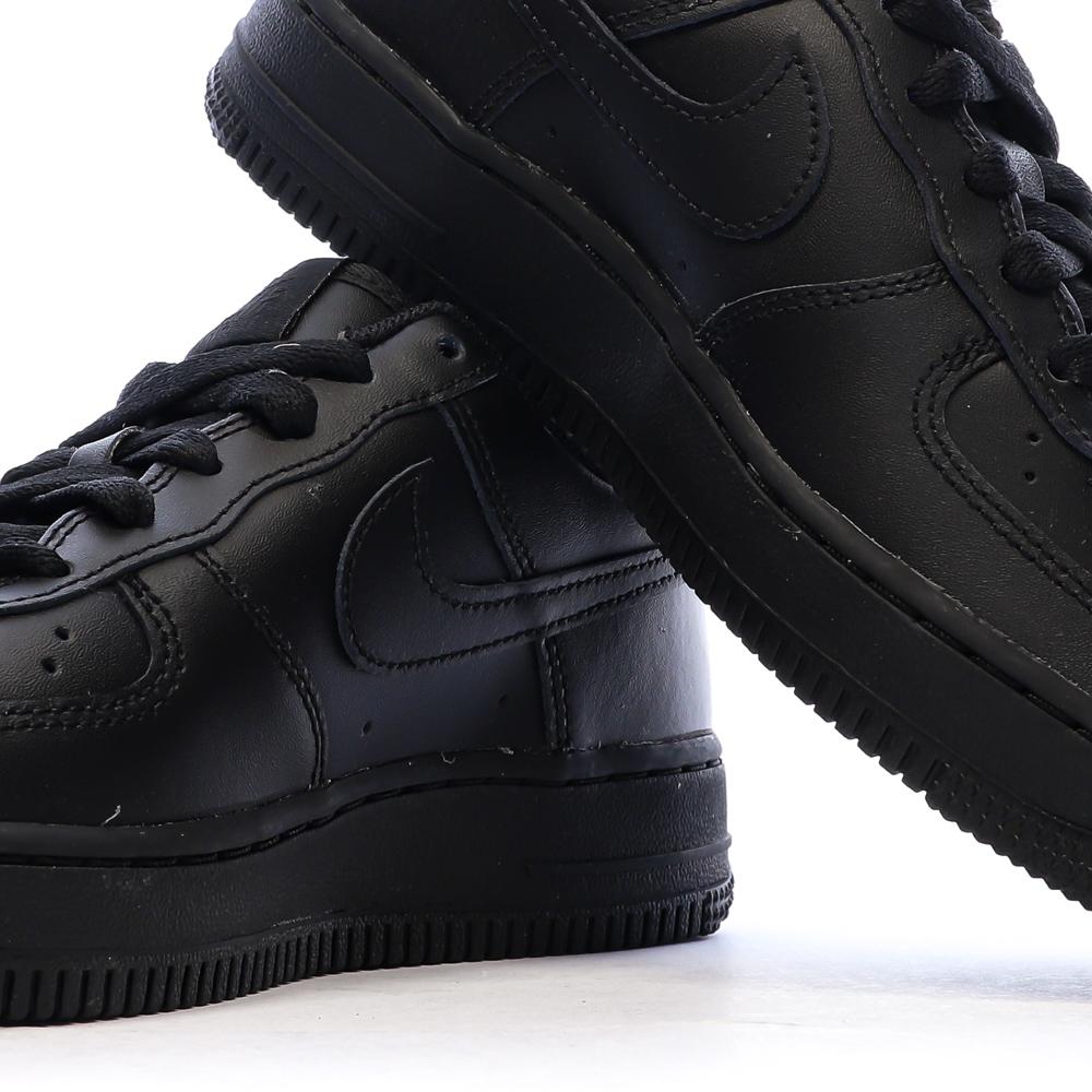 Air Force 1 Noires Garçon Nike vue 7