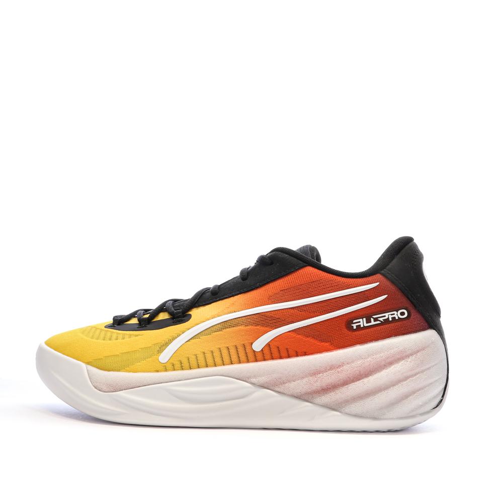 Chaussures de Baskets Noires/Blanches/Orange Homme Puma Nitro pas cher