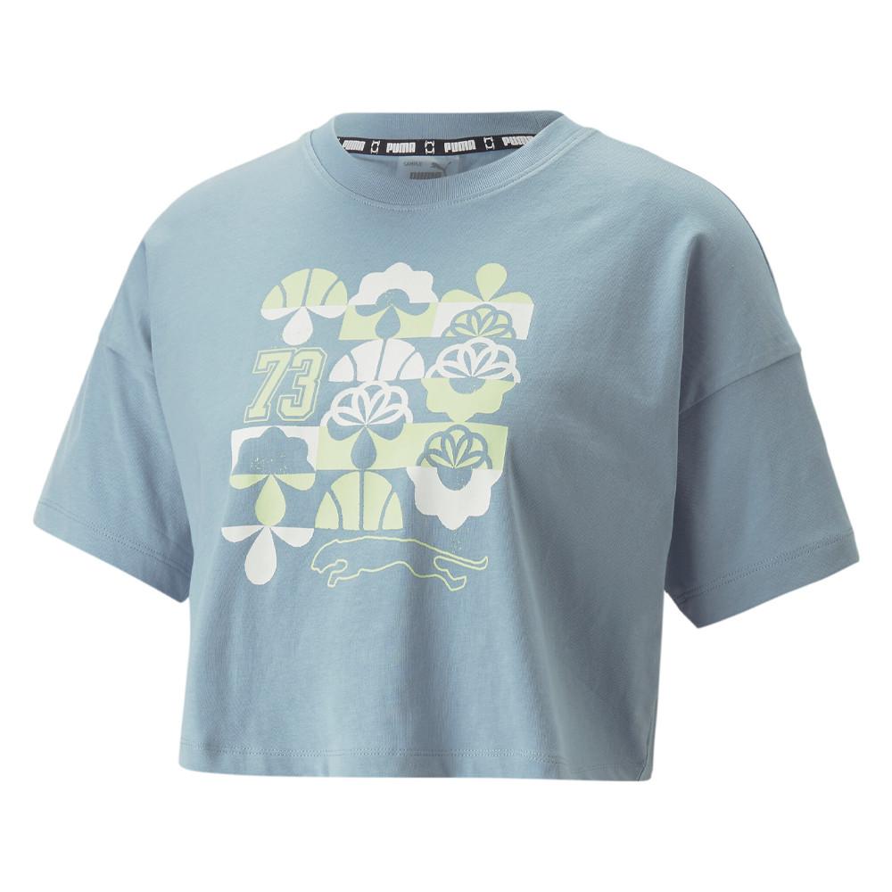 T-shirt Bleu Femme Puma Crop Tee 1 pas cher
