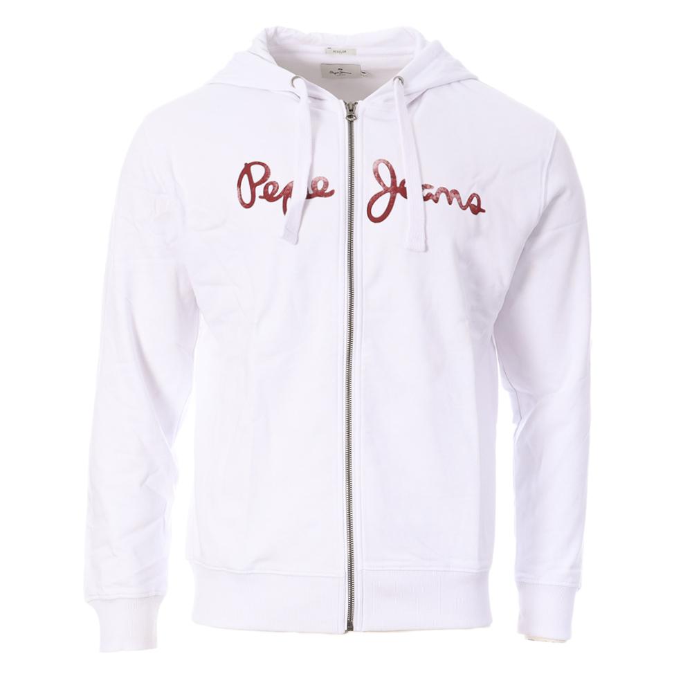 Sweat Blanc Homme Pepe jeans Alber pas cher