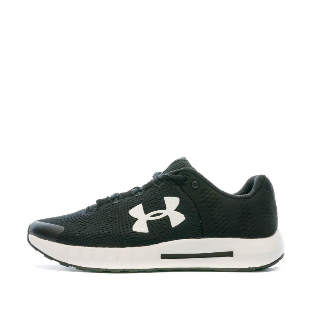 Chaussures de running Noires/Blanches Femme Under Armour Micro pas cher