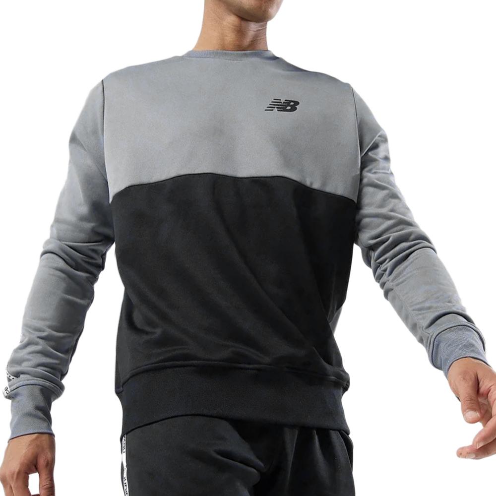 Sweat Gris/Noir Homme New Balance Training pas cher