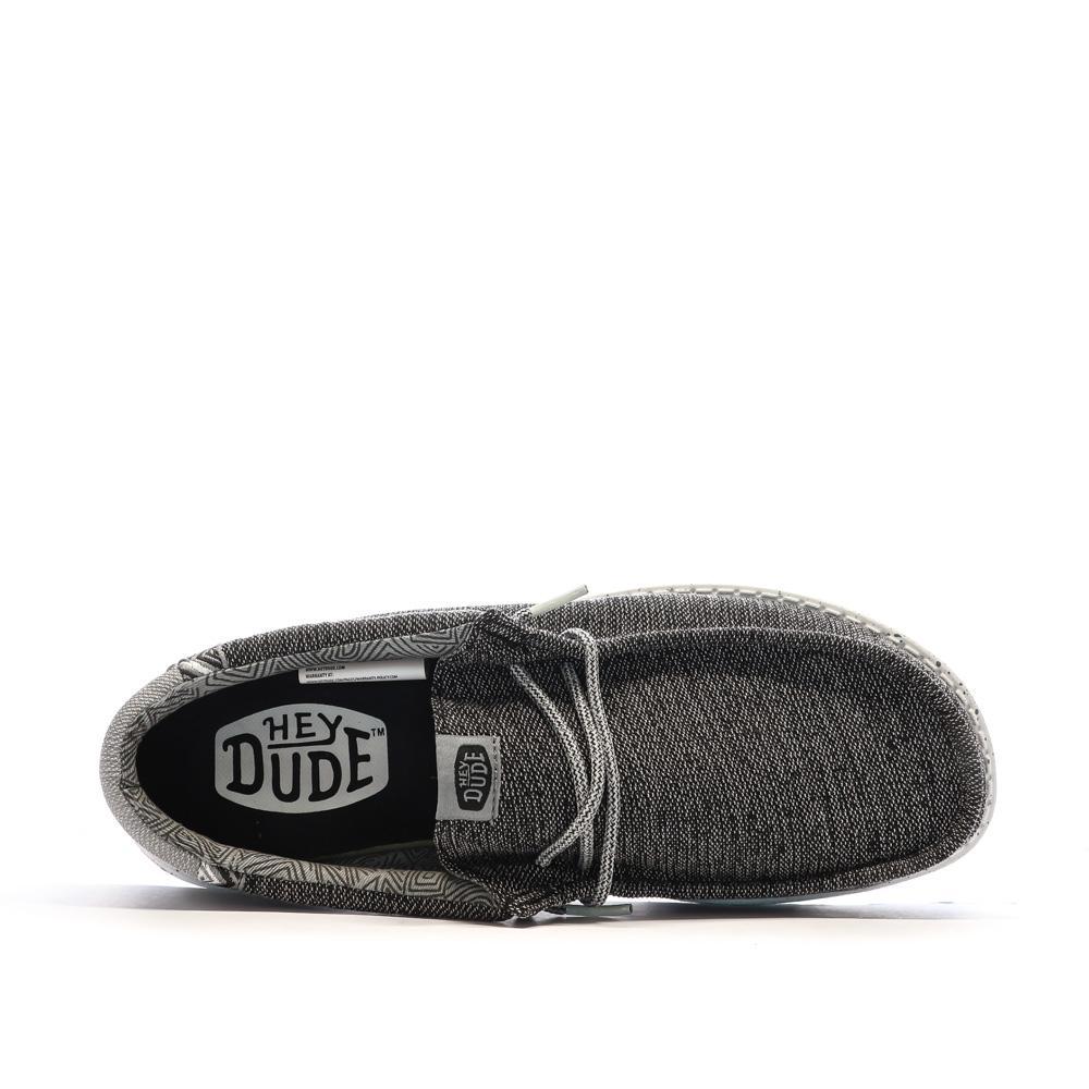 Chaussures Grises chiné Homme Hey Dude Wally Sport Mesh vue 4