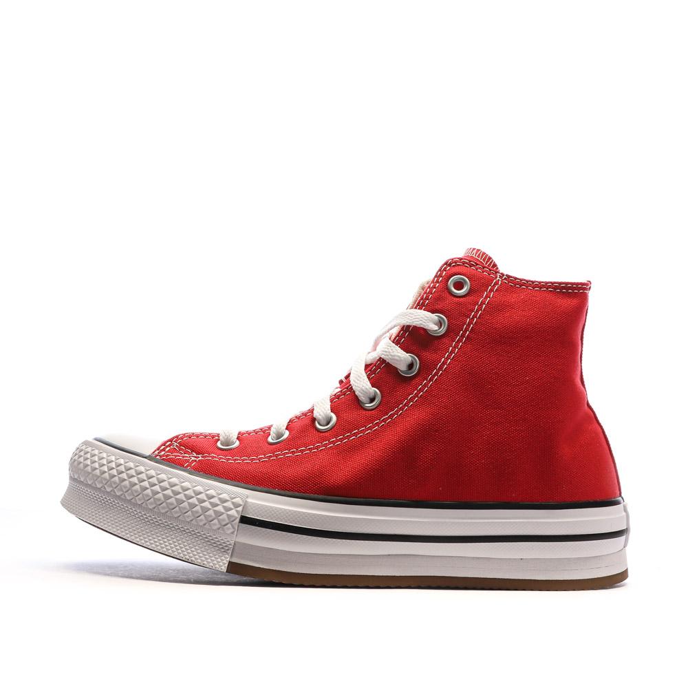 Baskets Rouges Fille/Femme Converse Chuck Taylor All Star Eva Lift vue 2