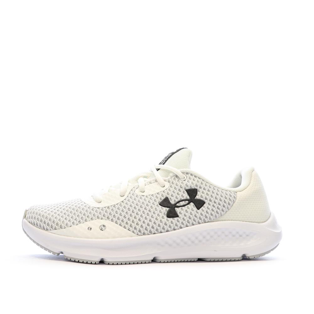 Chaussures de Running Blanches Femme Under Armour Charged Pursuit 3 pas cher
