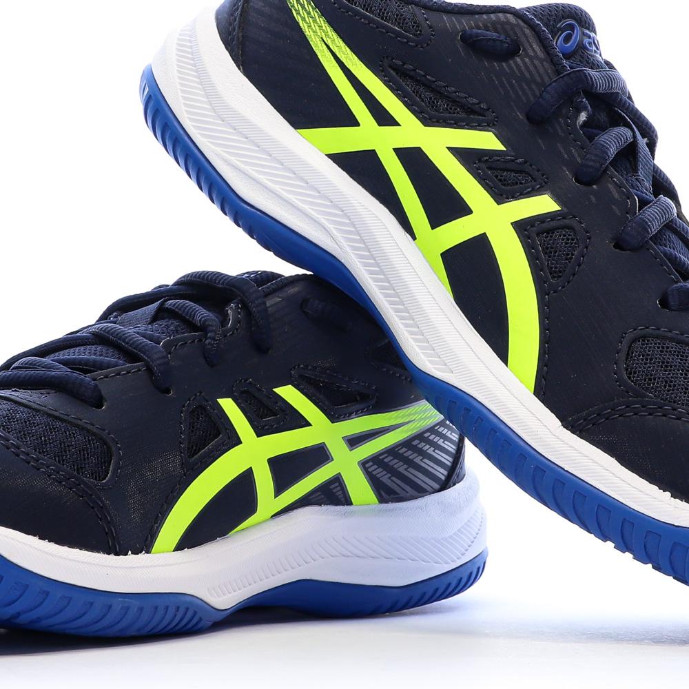 Asics Upcourt 6 Herren Padel Schuh Marine/Gelb Fluo Ansicht 7