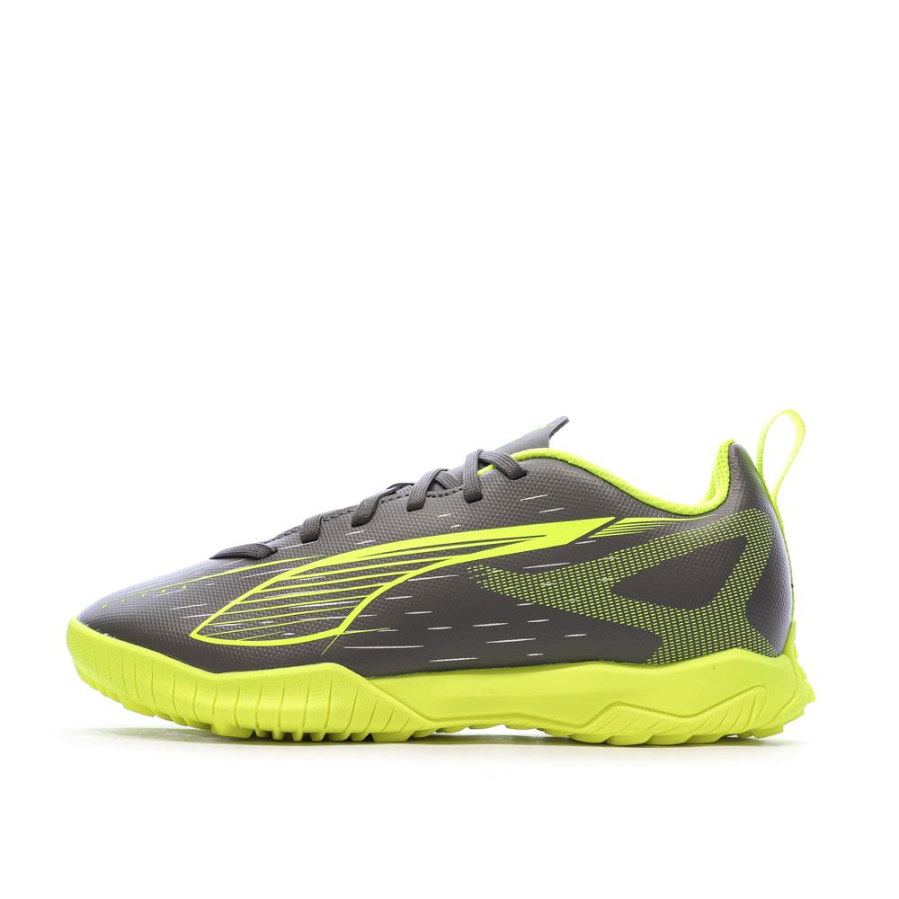 Chaussures de football Gris/Vert Garçon Puma Ultra 5 Play pas cher