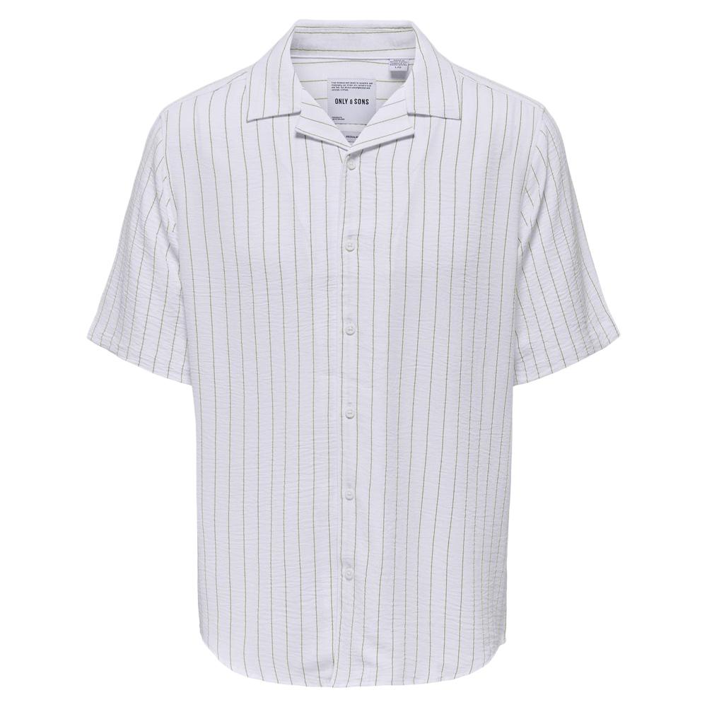 Chemise Blanche/Vert Homme Only & Sons 22034523 pas cher