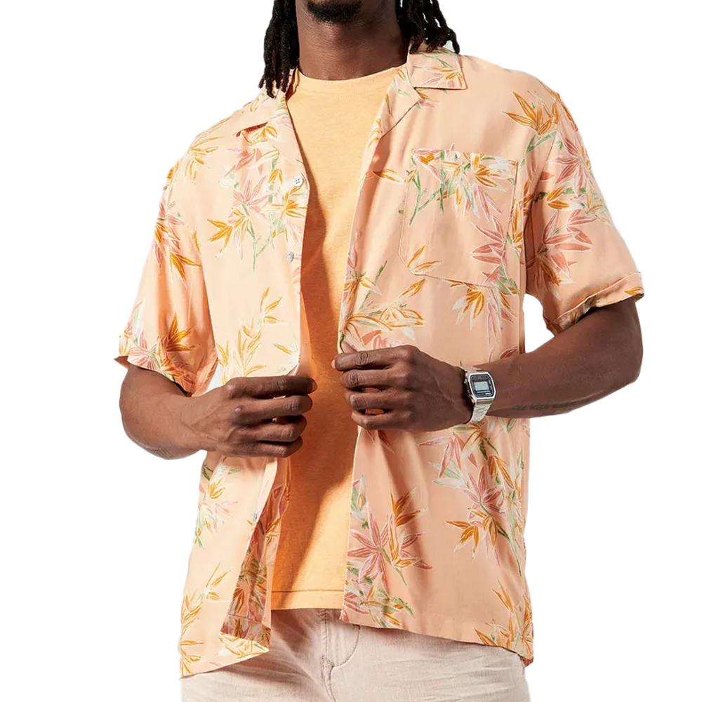 Chemise Orange à Motifs Homme Kaporal ROYALE24 pas cher