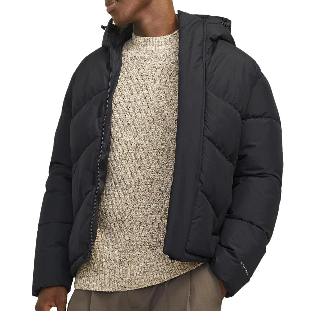 Doudoune Noire Homme Jack & Jones World Puffer pas cher
