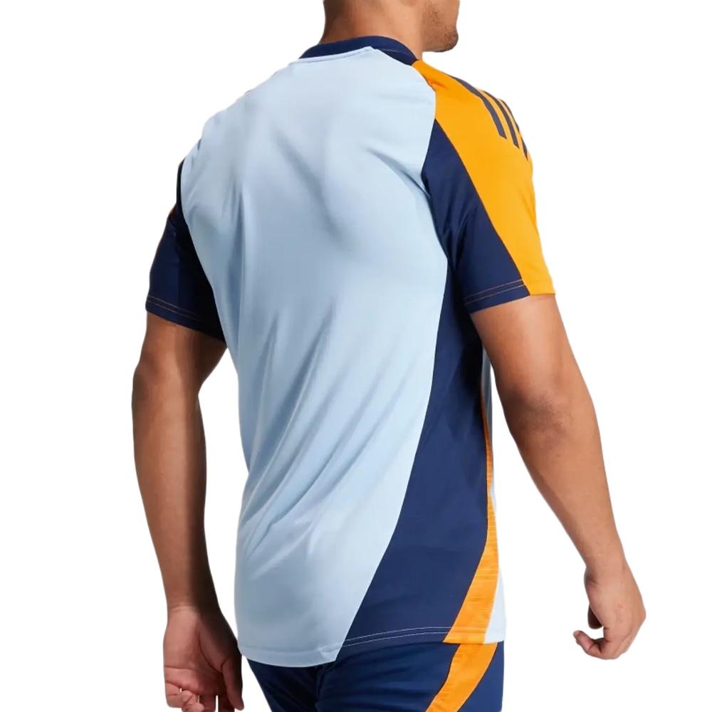 Real Madrid Maillot Training Bleu/Orange Homme Adidas 2024/2025 vue 2