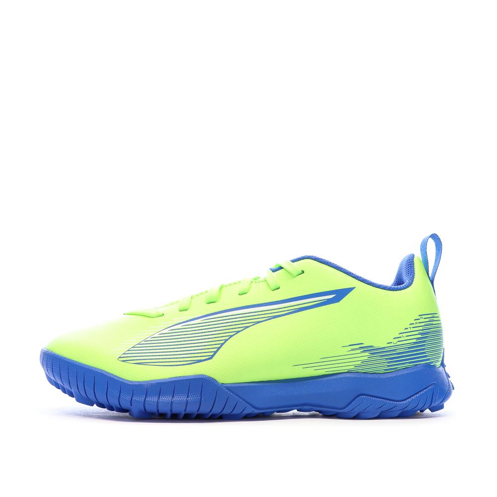 Chaussures de Foot Jaune Fluo Junior Puma Ultra 5 Play TT pas cher