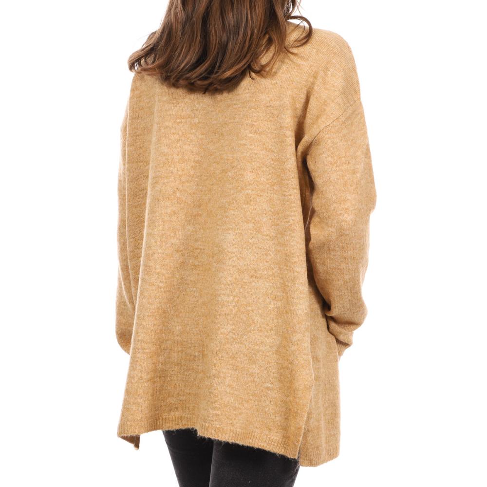 Pull long Beige Femme Vero Moda Plaza vue 2