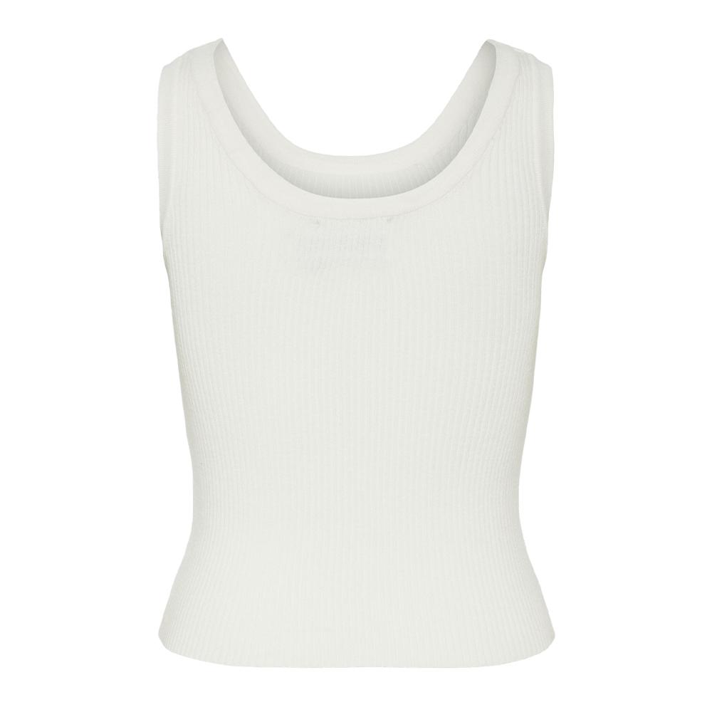 Débardeur Ecru Femme Pieces Prista vue 2