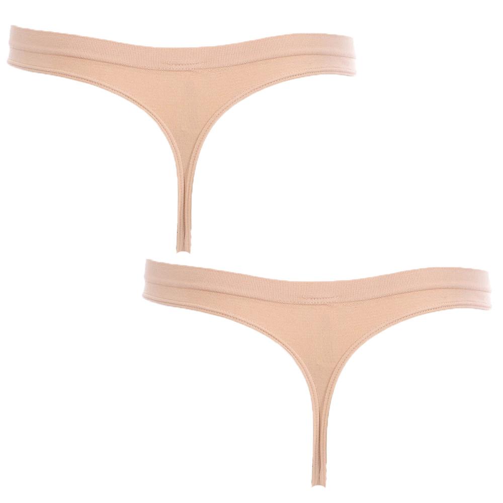 Lot de 2 Strings Microfibre Nude femme Dim D05E1 vue 2