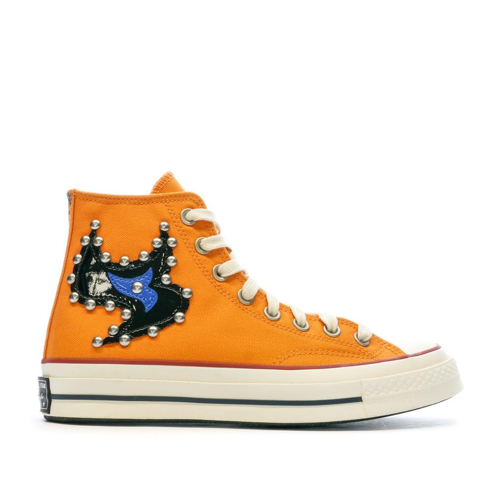 Baskets Orange Mixte Converse Chuck 70 star vue 2