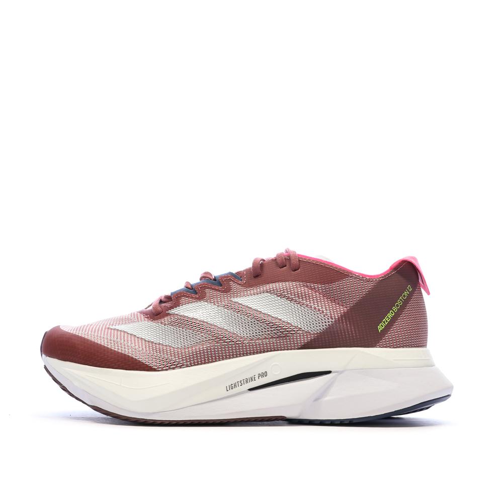 Chaussures de Running Bordeaux Femme Adidas Adizero Boston 12 pas cher