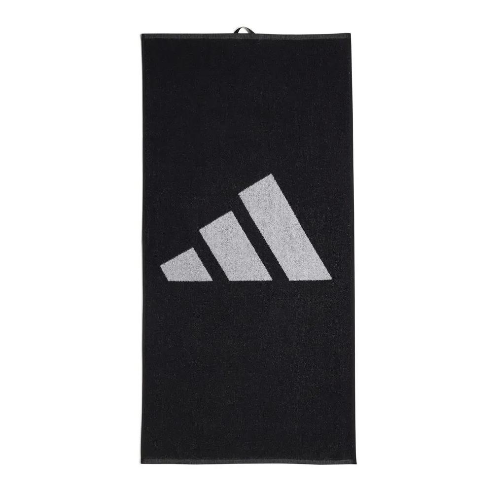 Serviette Noire/Blanche Homme Adidas 3bar Towel Smal pas cher