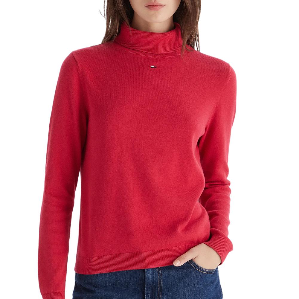 Pull Rouge Femme Tommy Hilfiger Tjw Essential pas cher