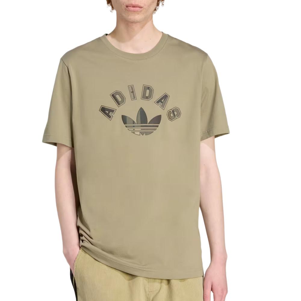 Grünes Herren-T-Shirt von Adidas mit Grafikdruck günstig