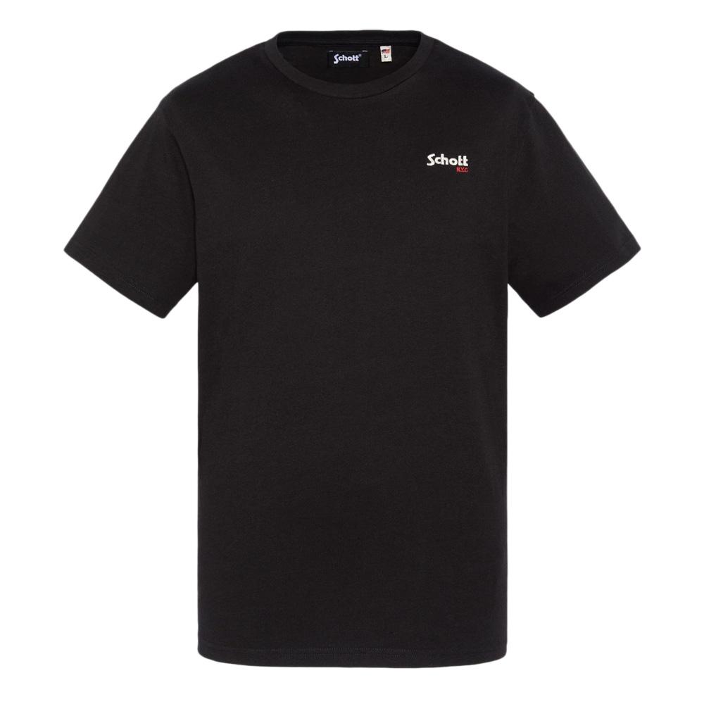 T-shirt brodé noir homme Schott NYC pas cher