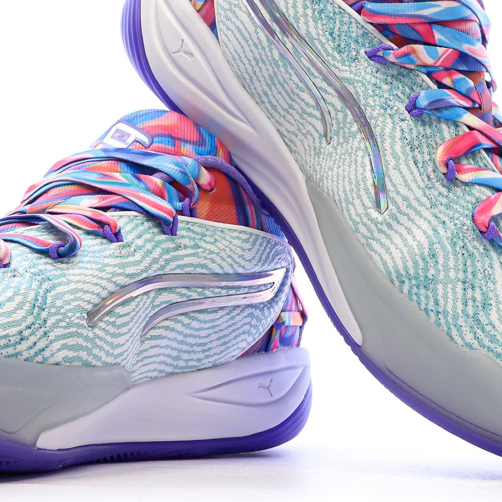 Chaussures de basketball Blanches/Bleu Homme Puma Stewie vue 7