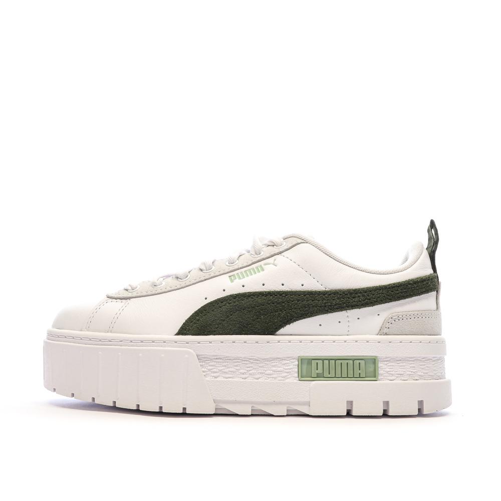 Baskets Blanches/Vert Femme Puma Mayze pas cher