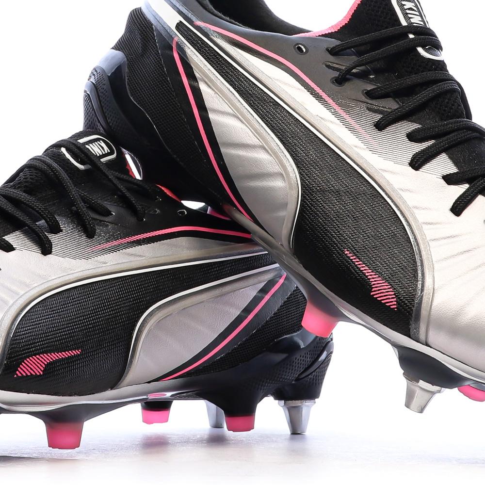 Chaussures de Foot Gris/Noir Homme Puma King Ultimate MxSG vue 7