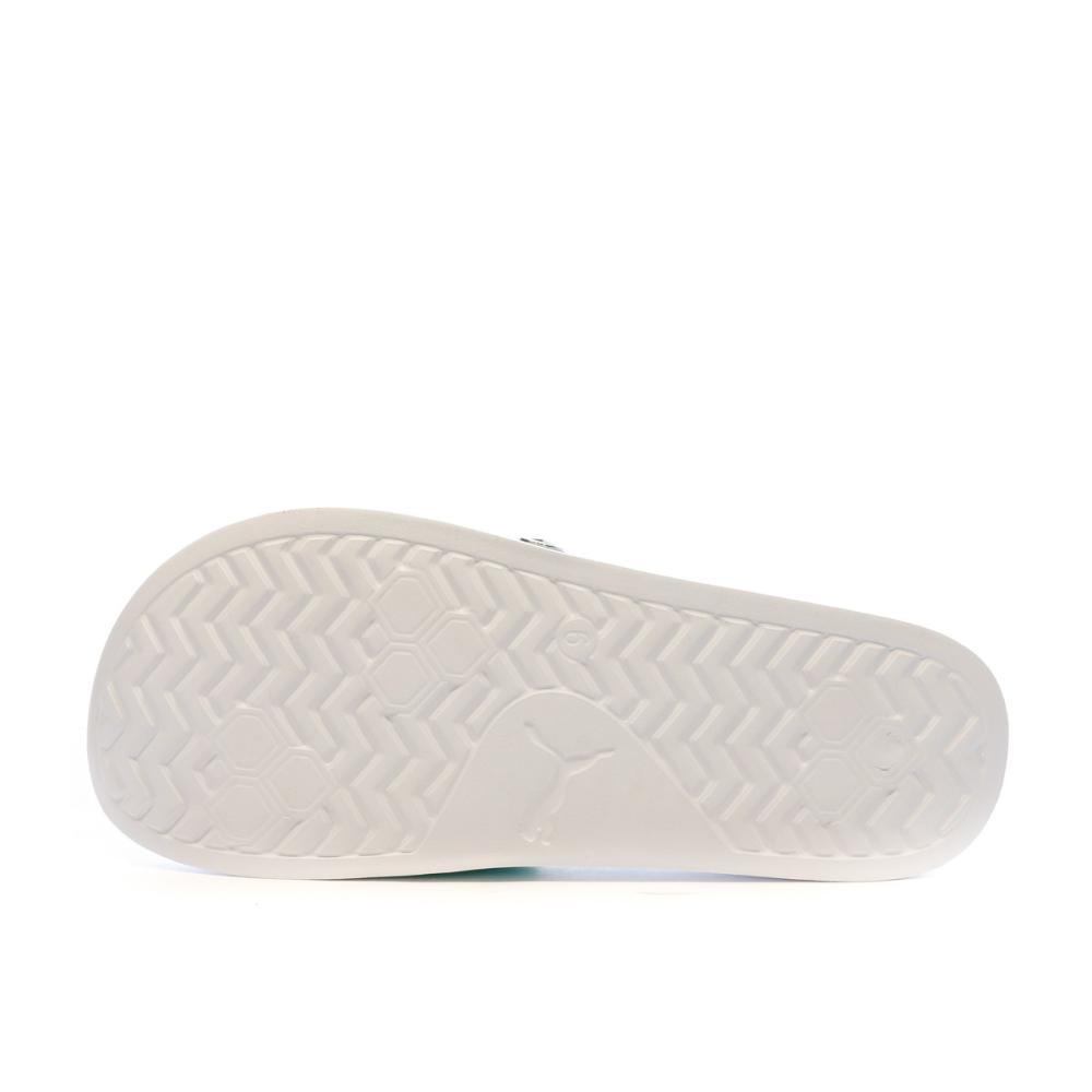 Claquettes Blanches/Bleu Homme Puma Mercedes Mapf1 Leadcat 20 vue 2