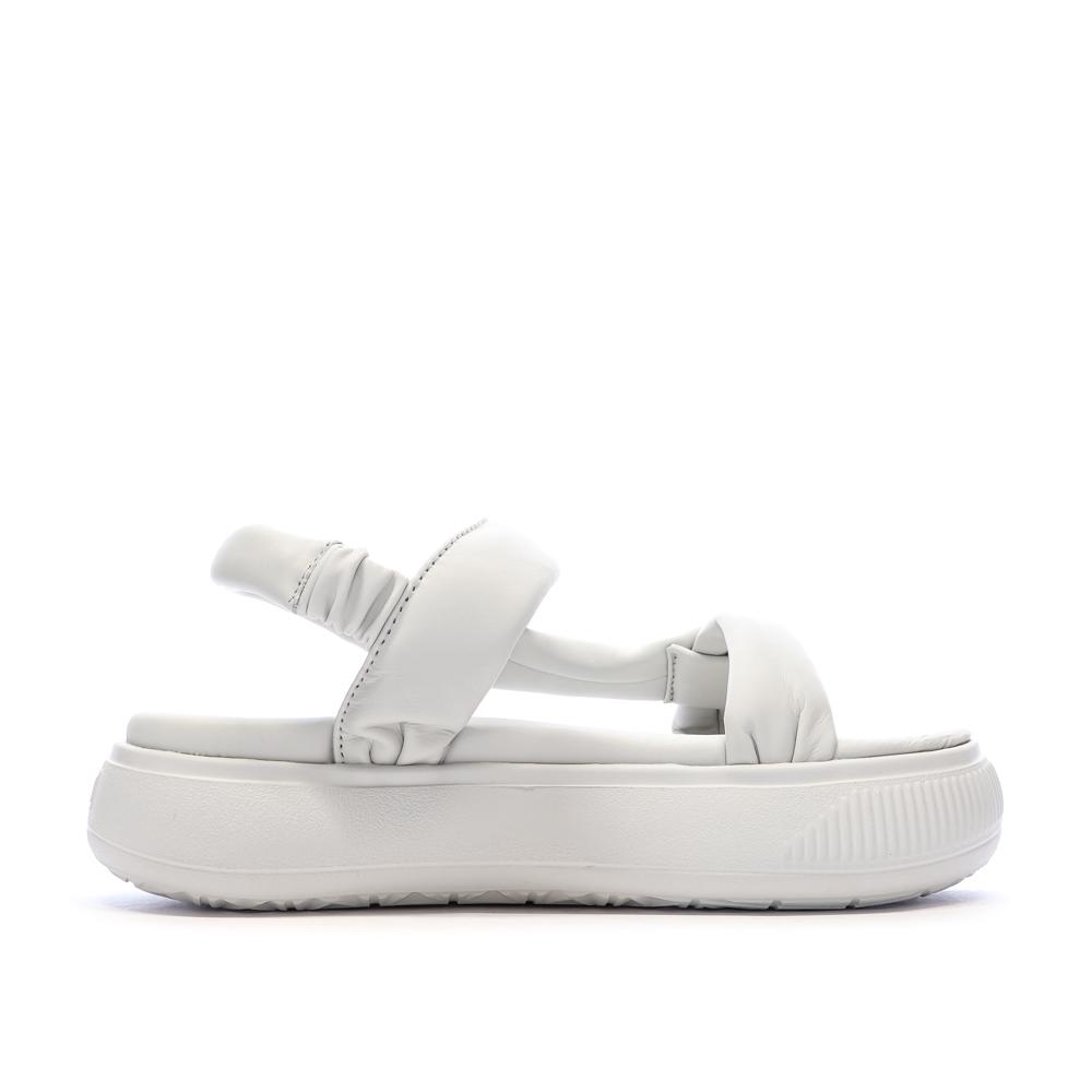 Sandales Blanches Femme Puma Suede Mayu vue 2