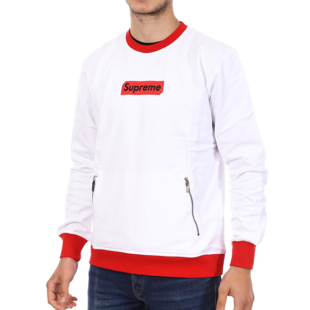 Sweat Blanc Homme Supreme Grip Charm pas cher