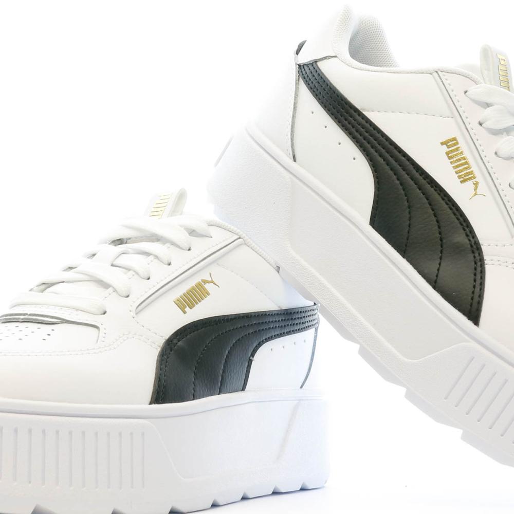 Baskets Blanches/Noires Femme Puma Karmen vue 7