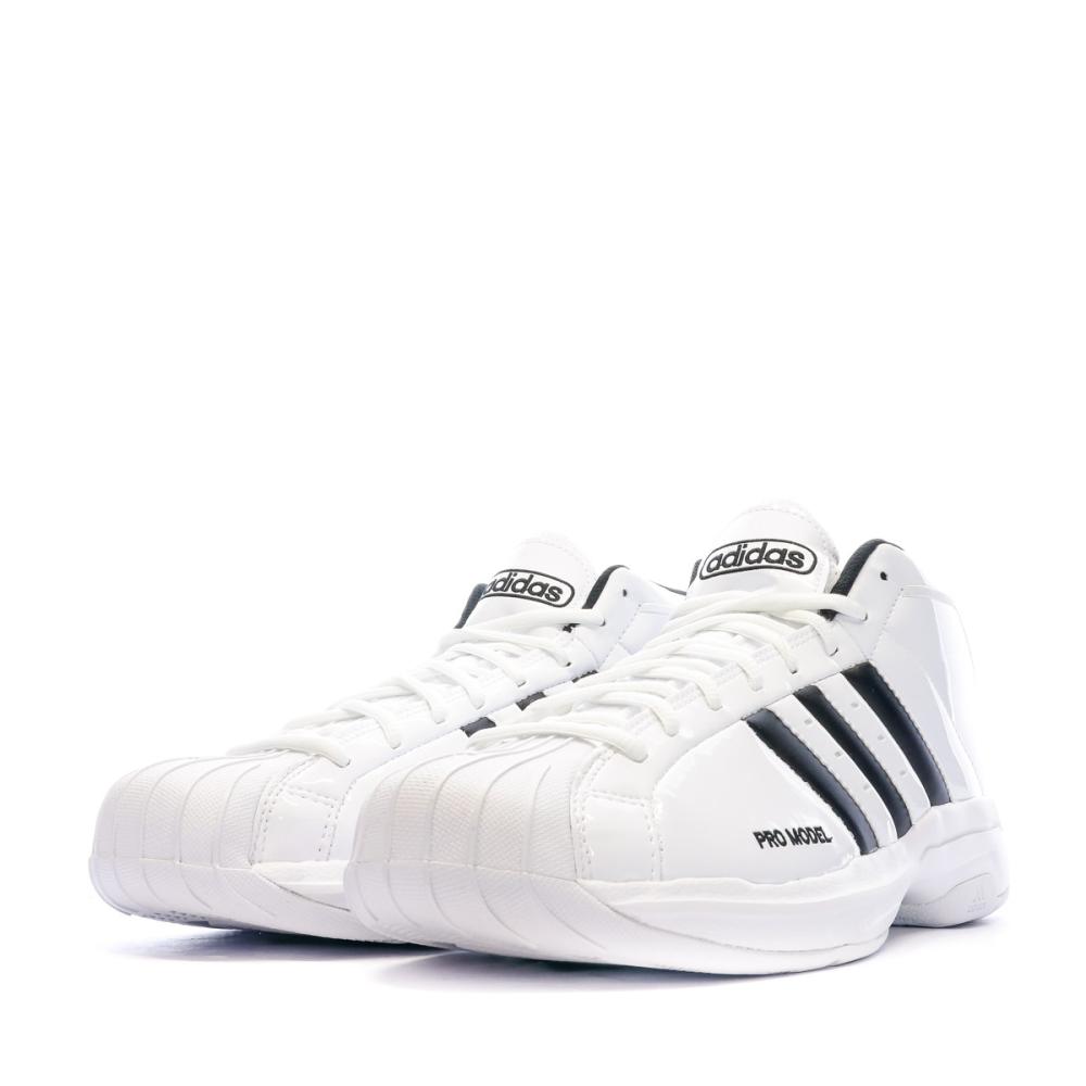 Chaussures de Basketball Blanches Homme Adidas Pro Model 2G vue 6