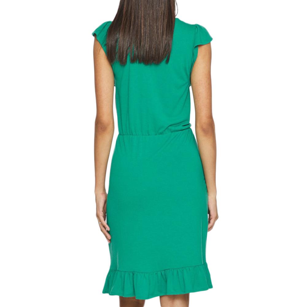 Robe Verte à volants Femme Vila Mooney vue 2