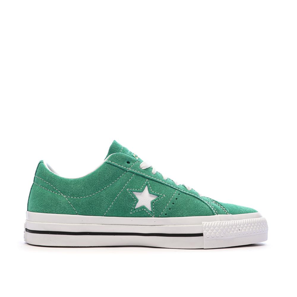 Baskets Vertes Homme Converse One Star Pro vue 2