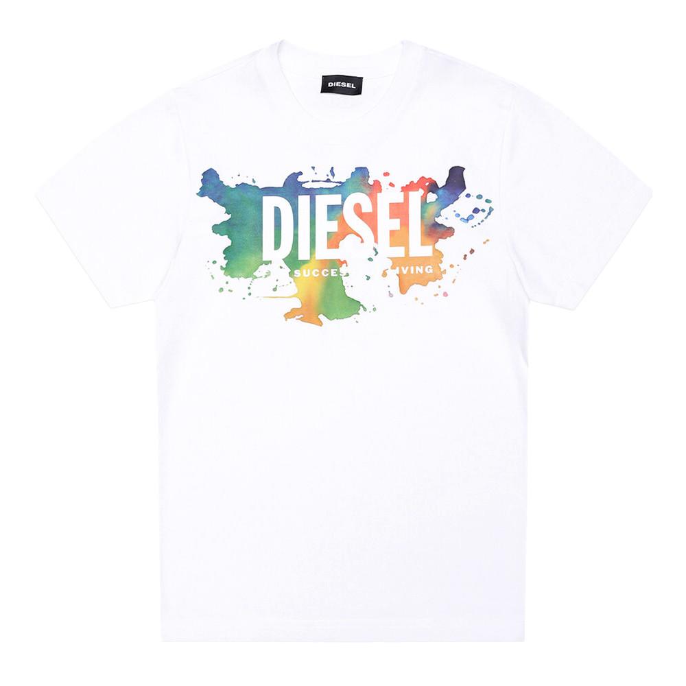 T-shirt Blanc Garçon Diesel Tdosky Maglietta pas cher