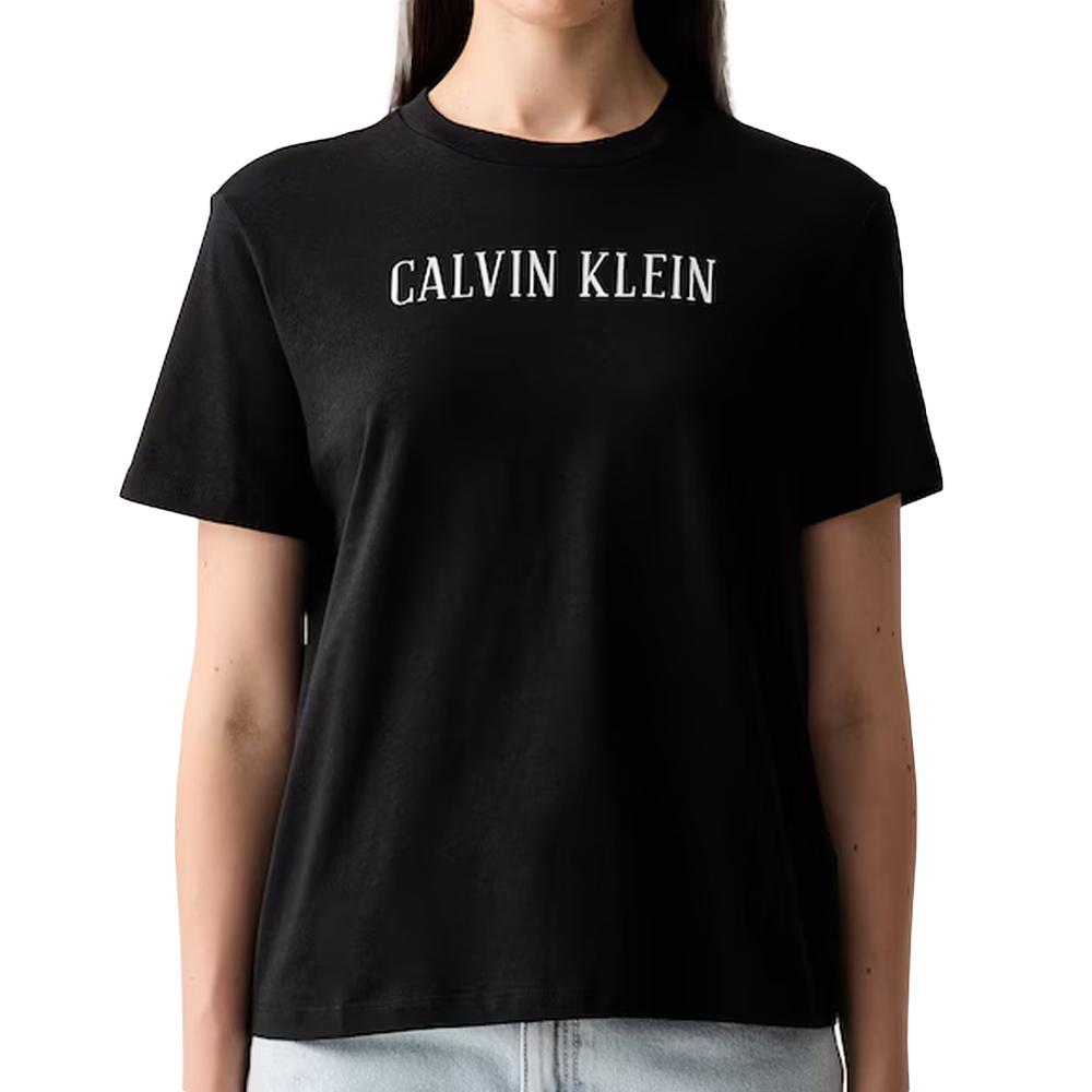 Camiseta negra de mujer Calvin Klein Jeans Varsity barato