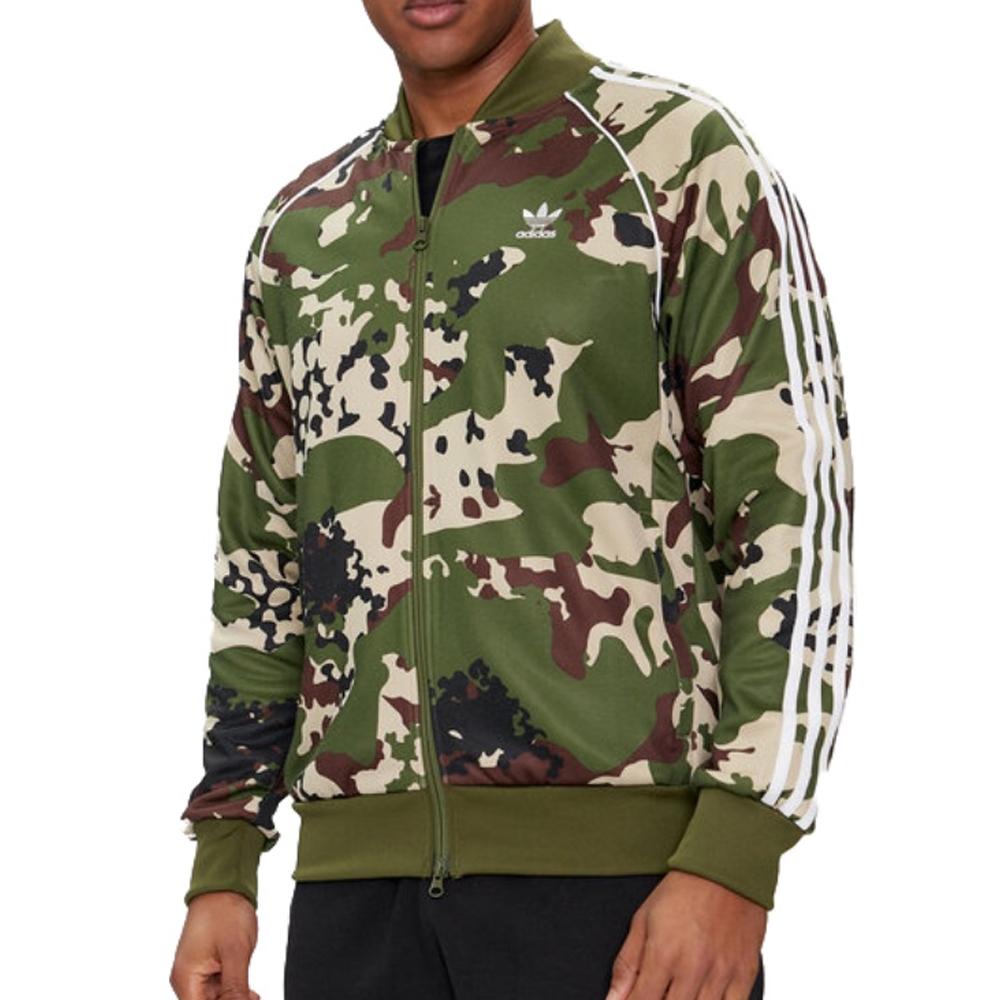 Sweat Zippé Kaki Homme Adidas Camo pas cher