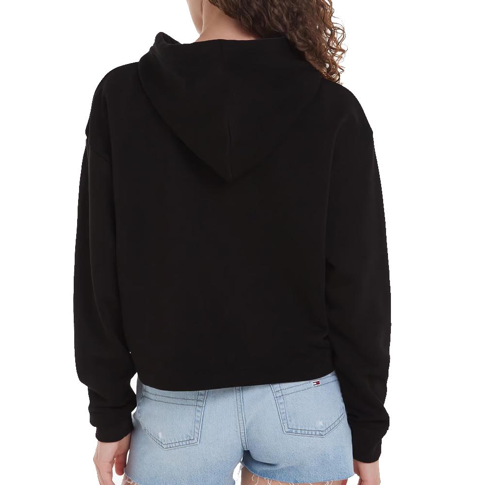 Sweat à Capuche Noir Femme Tommy Hilfiger Essential vue 2