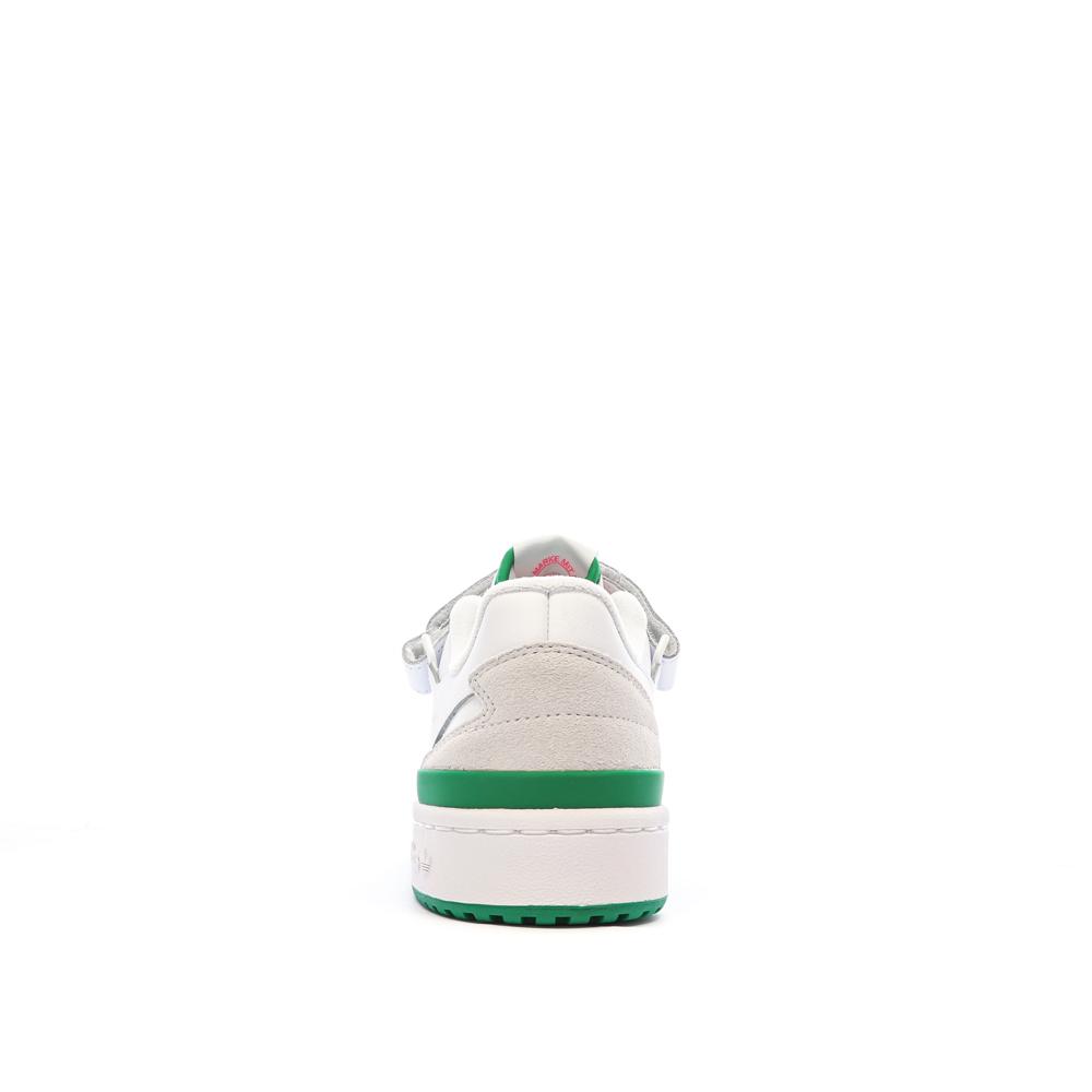 Baskets Blanches/Vertes Femme Adidas Forum Low vue 3