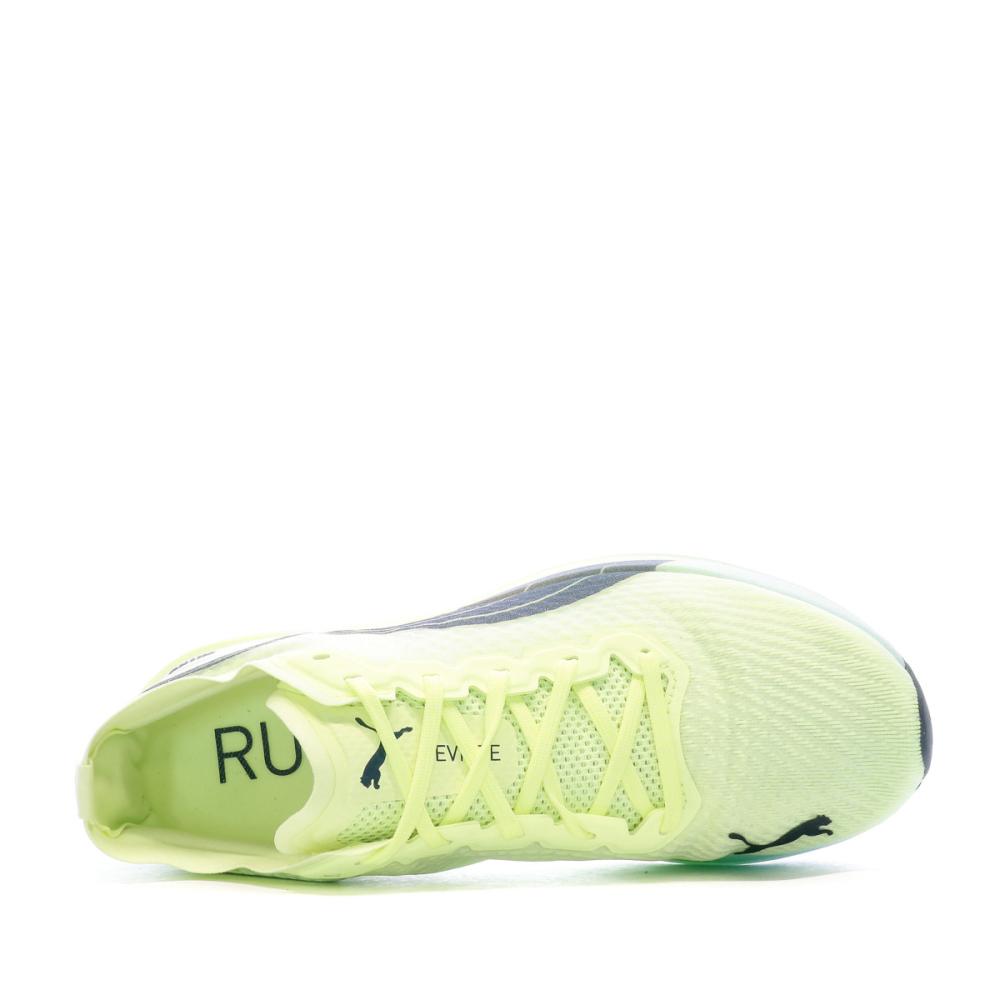 Chaussures de Running Jaune Fluo Puma Deviate Nitro vue 4