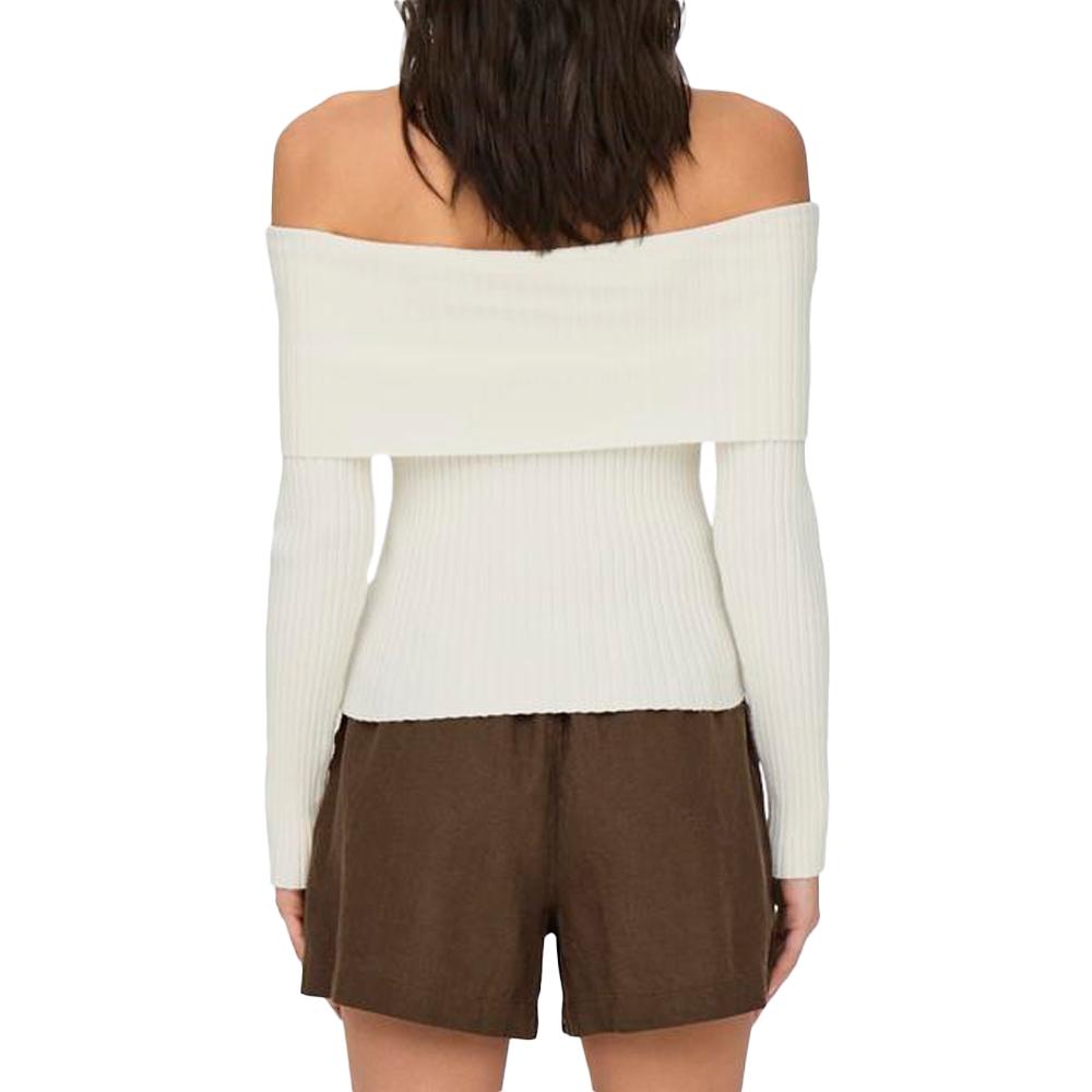 Pull en Maille Blanc Femme JDY Shoulder vue 2