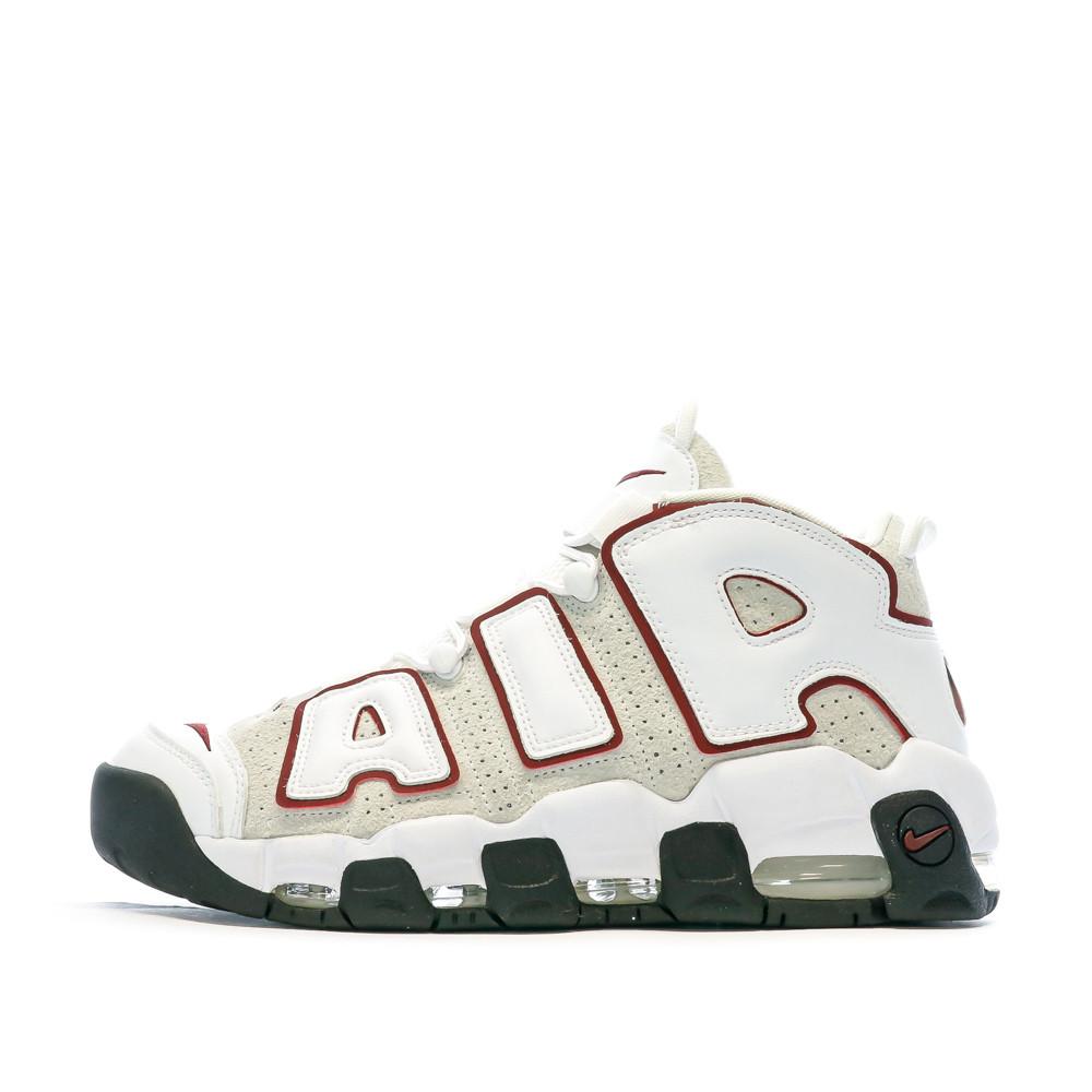 Baskets Écru/Rouge Homme Nike Air More Uptempo 96 pas cher