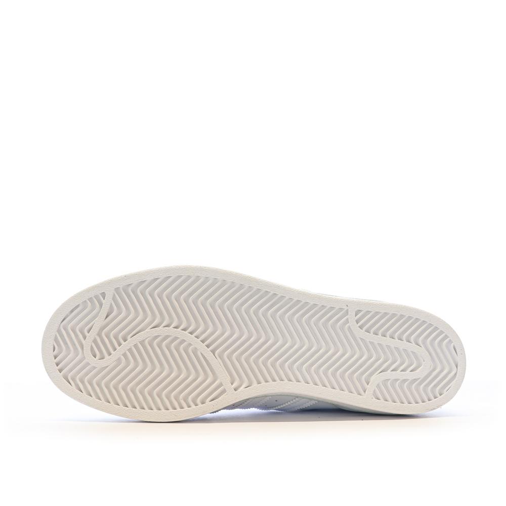 Baskets Blanches/Gris Femme Adidas Superstar J vue 5