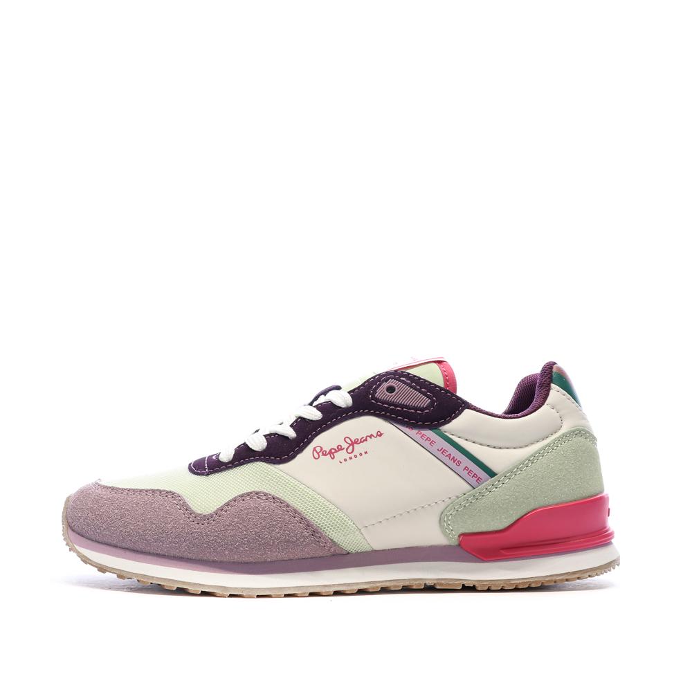 Baskets Violet Femme Pepe jeans London Band pas cher