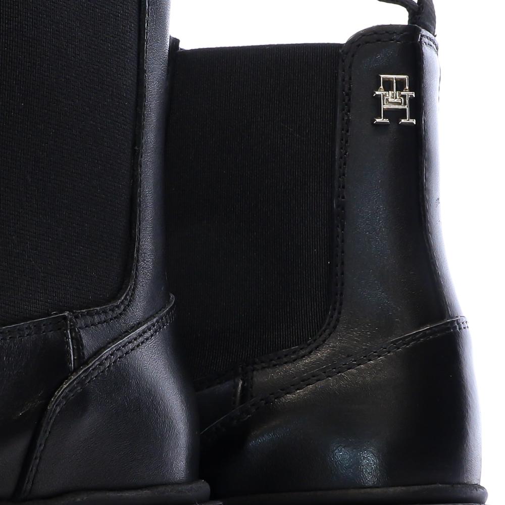Bottines Noires Femme Tommy Hilfiger Combat Leather Low vue 7