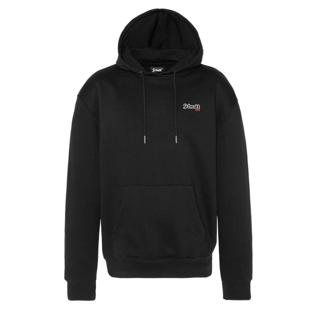 Sweat à Capuche Noir Homme Schott Schott Cap Petit pas cher
