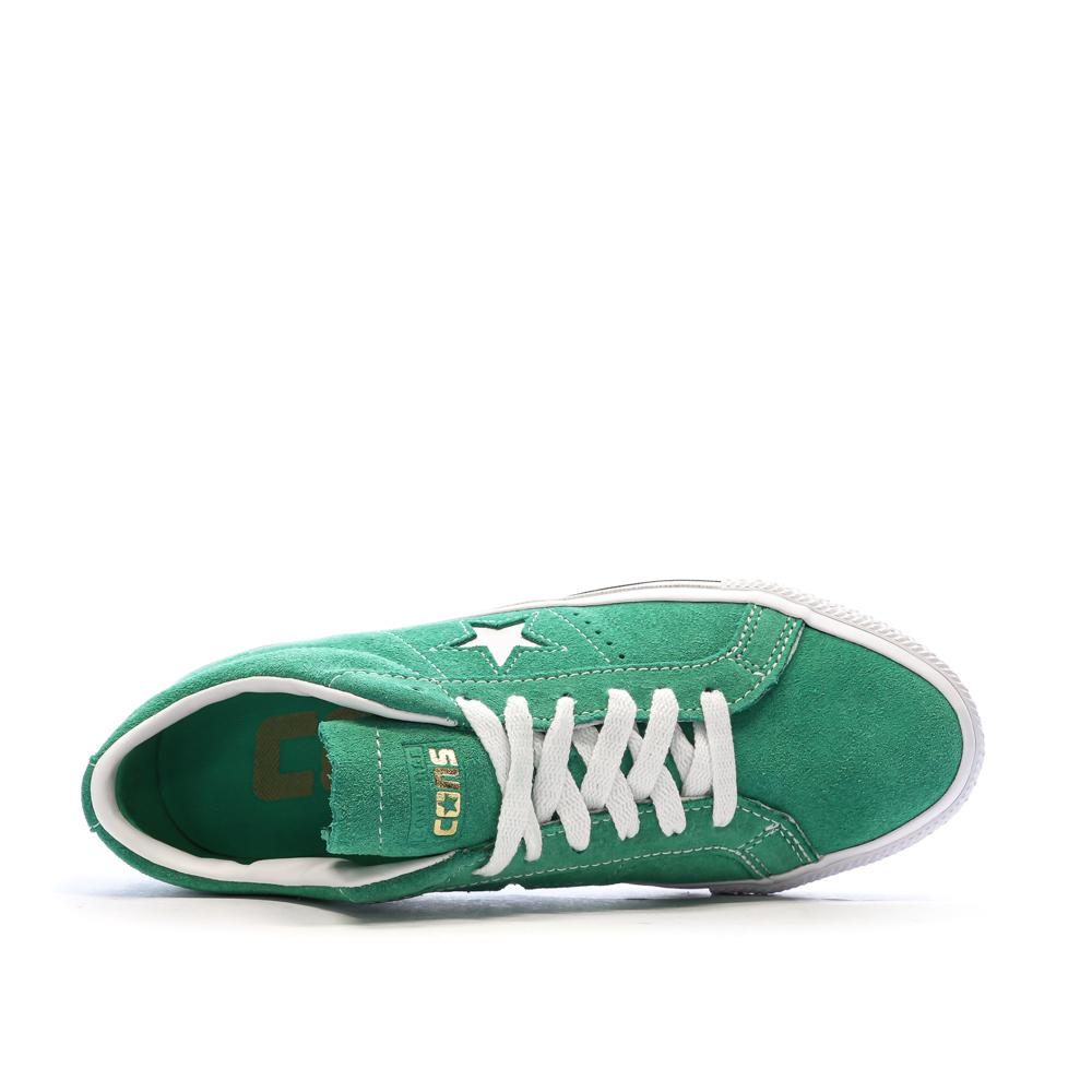 Baskets Vertes Homme Converse One Star Pro vue 4